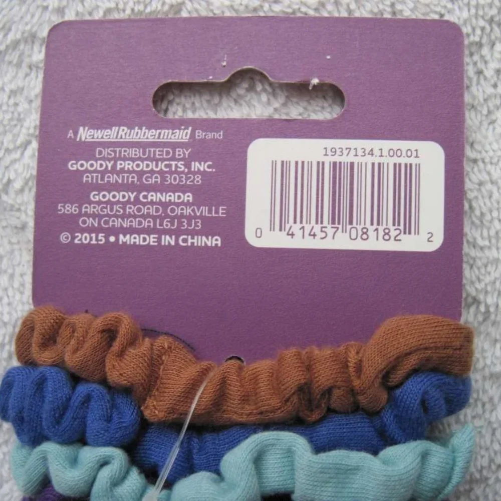 6 Goody Ouchless No Metal Elastic Ponytailer Hair Bands Soft Jersey Fabric Pony